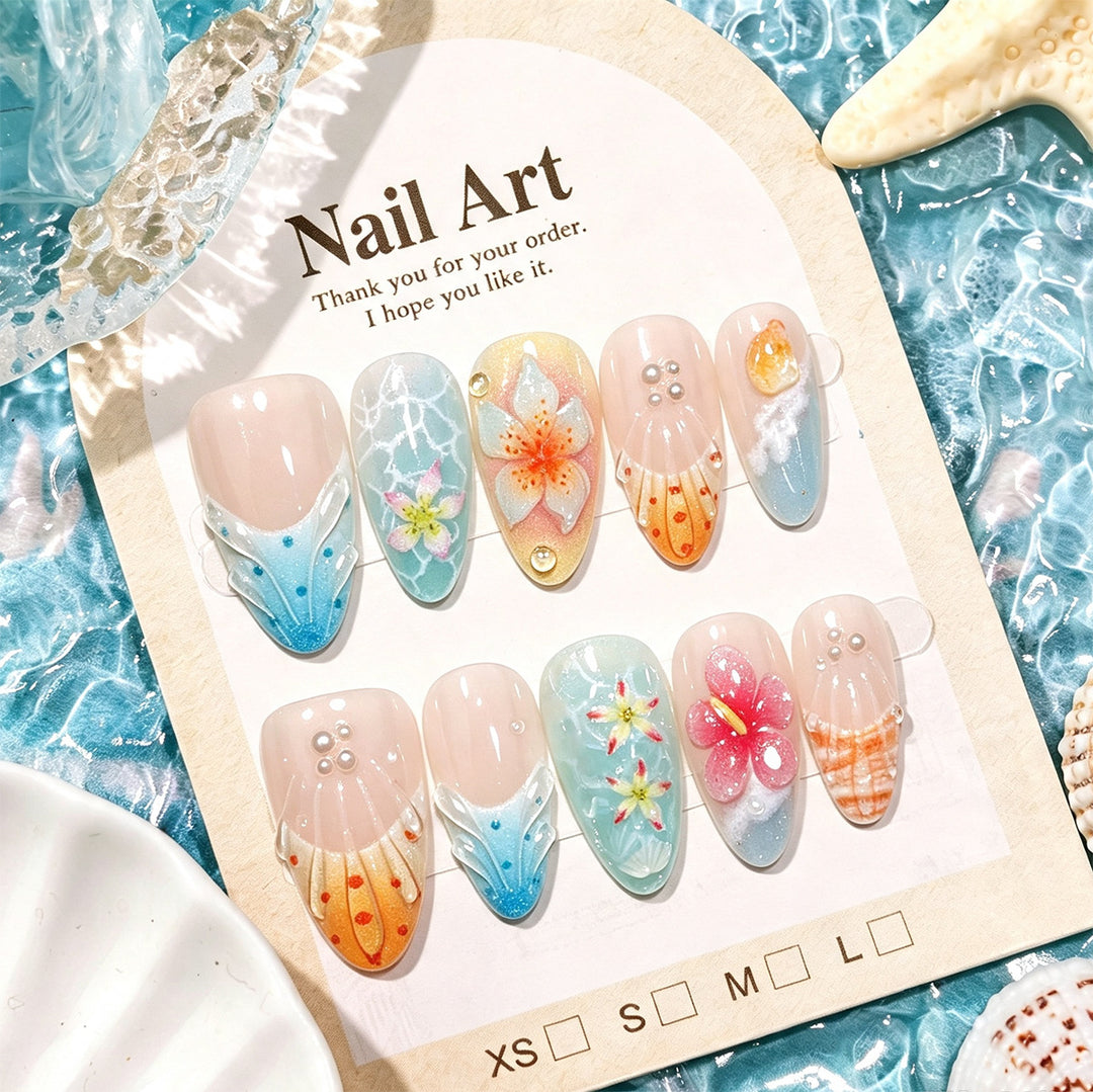 Decorative Press-On Nail Art Set
