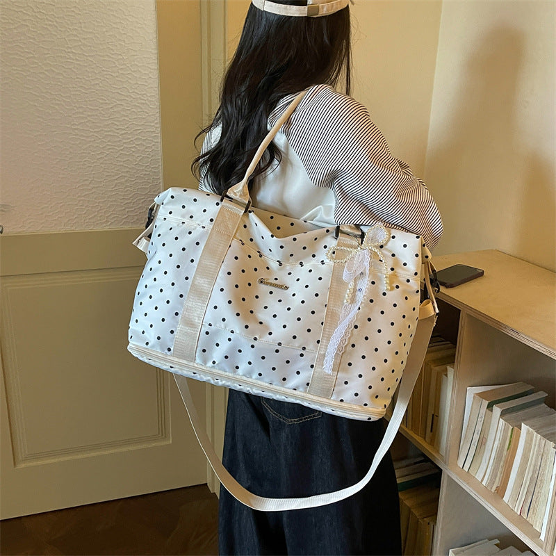 Chic Polka Dot Weekend Duffel Bag Kalsten