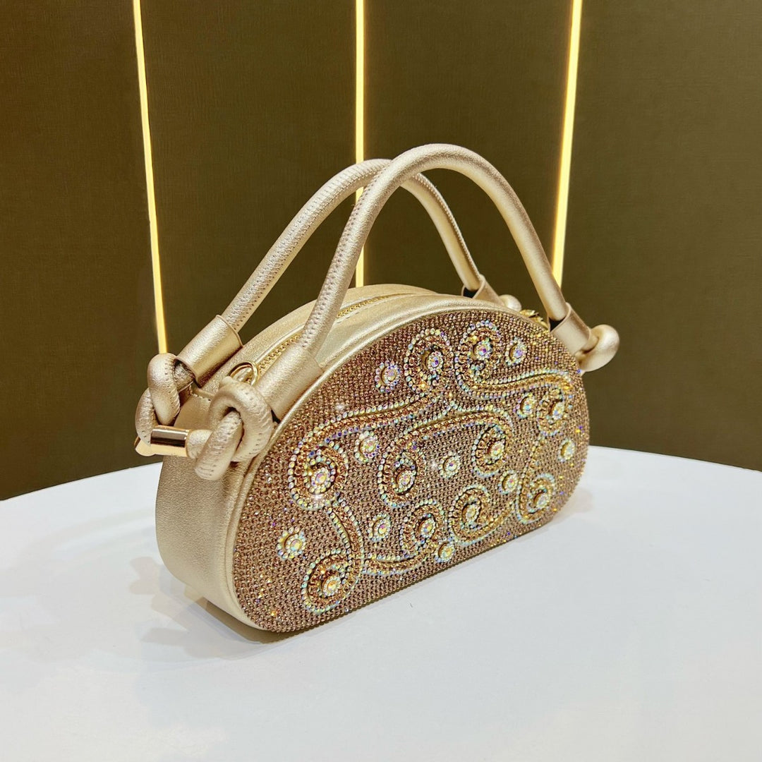 Rhinestone-Embellished Handbag