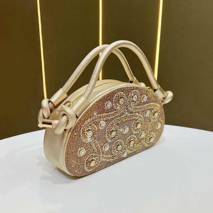 Rhinestone-Embellished Handbag