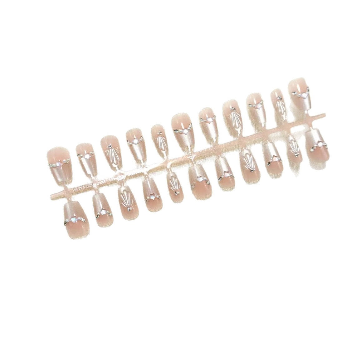 Artificial nails with elegant rhinestone design Kalsten