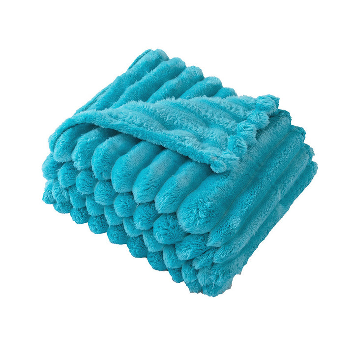 Ladies Soft and Luxurious Plush Blanket with Detailed Rib Structure Kalsten