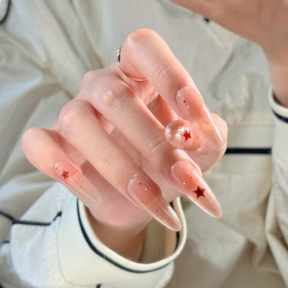 Elegant Press-On Nail Set with Glossy Finish Kalsten