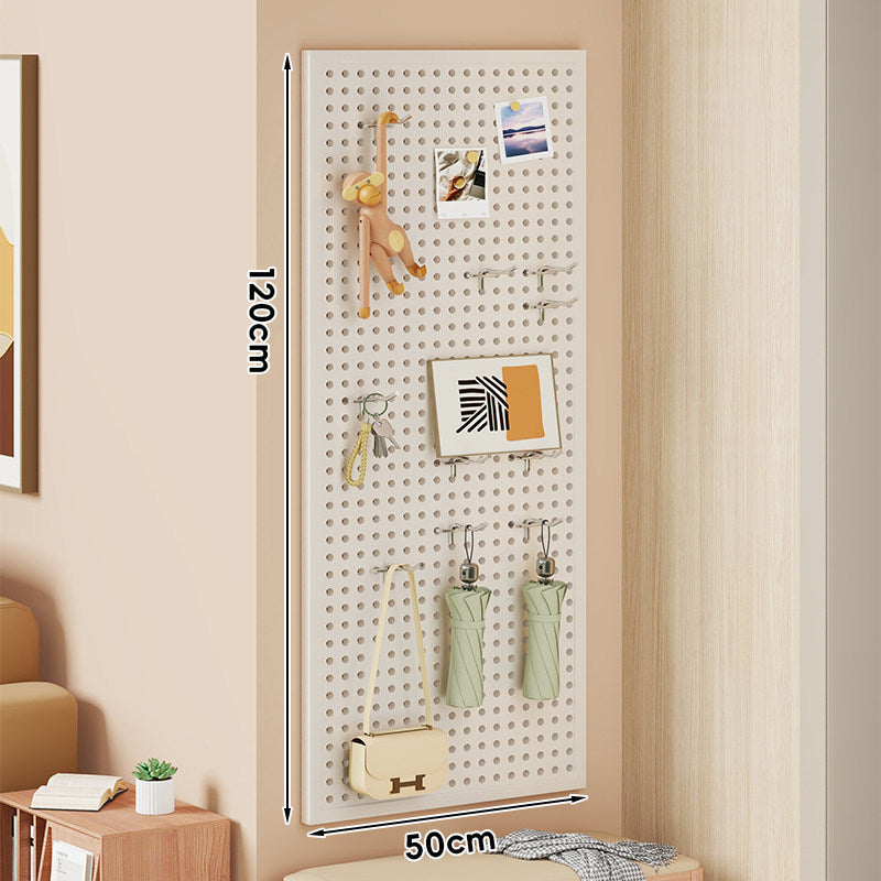Wall-Mounted Perforated Metal Pegboard Organizer Panel