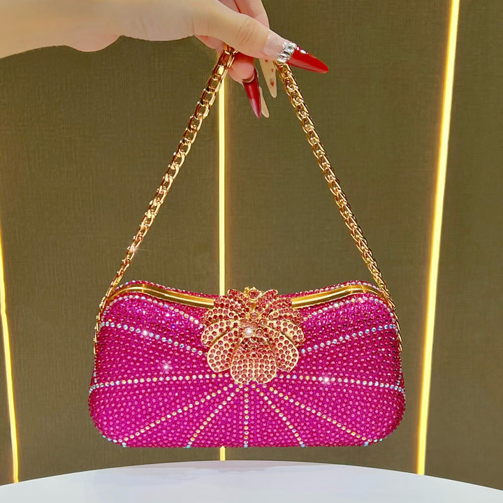 Rhinestone-Studded Evening Purse