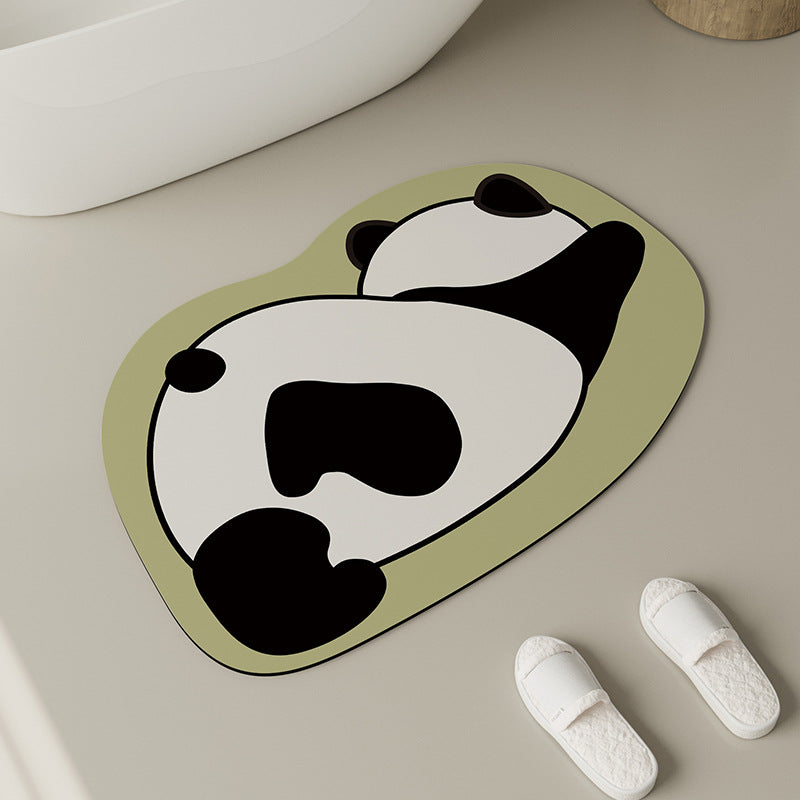 Cute Panda-Themed Bath Mat Kalsten