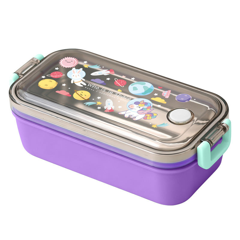 Dinosaur-Themed Multi-Compartment Lunch Box