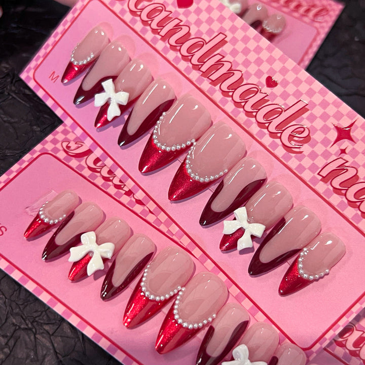 Artificial acrylic nails with detailed floral accents Kalsten
