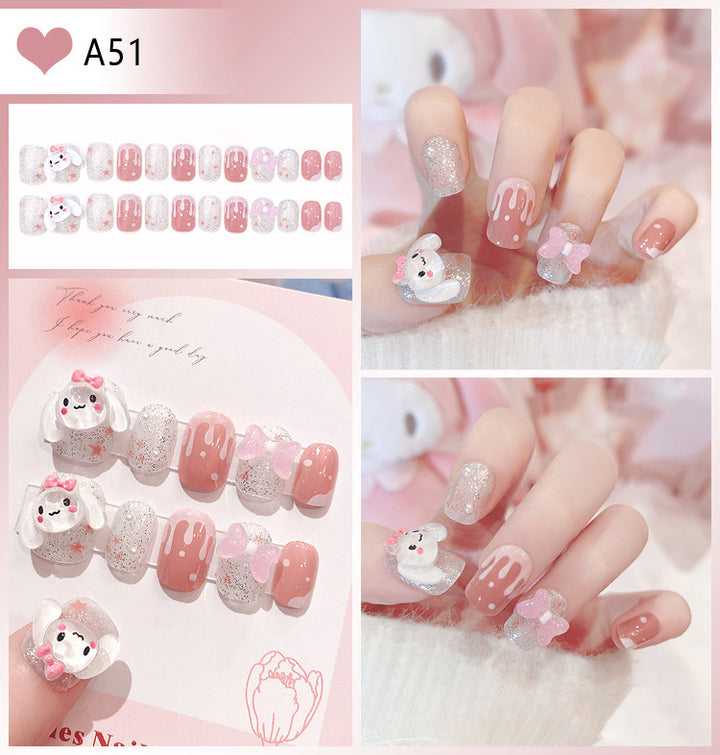 Decorative Floral Press-On Nail Tips Kalsten