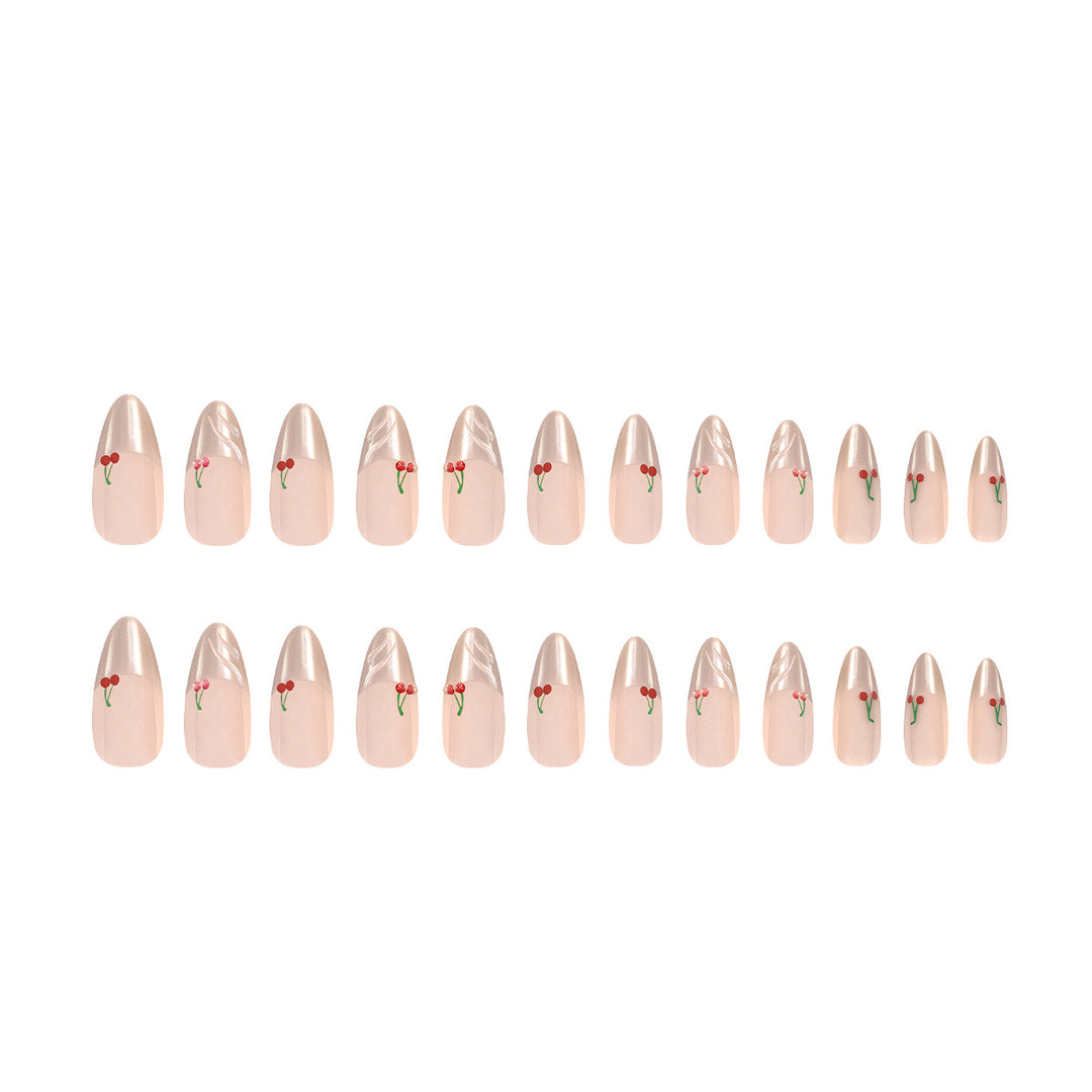 Exquisite nail art with cherry details Kalsten