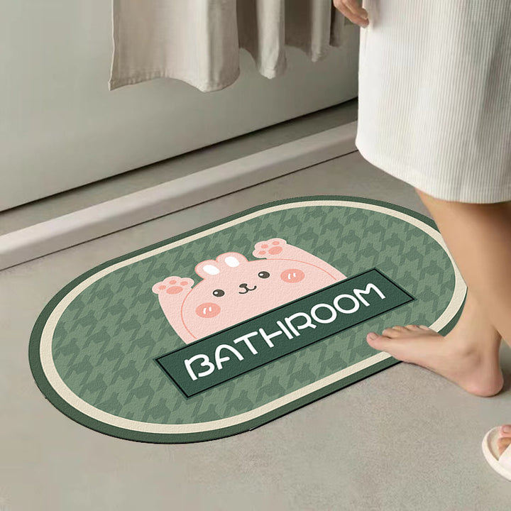 Cute Cartoon-Themed Bathroom Mat