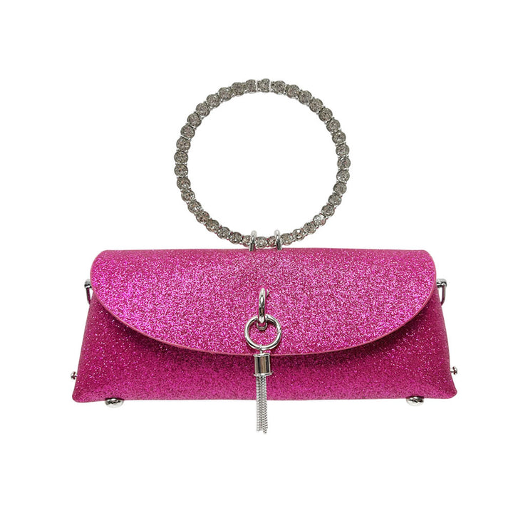 Sparkling Rhinestone-Handled Evening Clutch