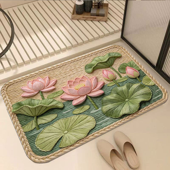 Floral Patchwork Bath Mat Kalsten