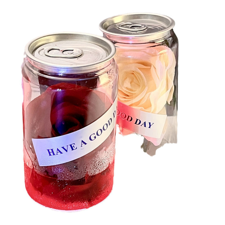 Decorative Roses In Glass Container Kalsten