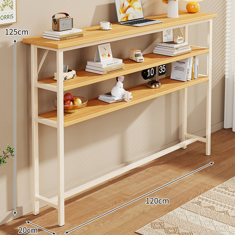 Narrow Industrial Console Table with Slim Profile