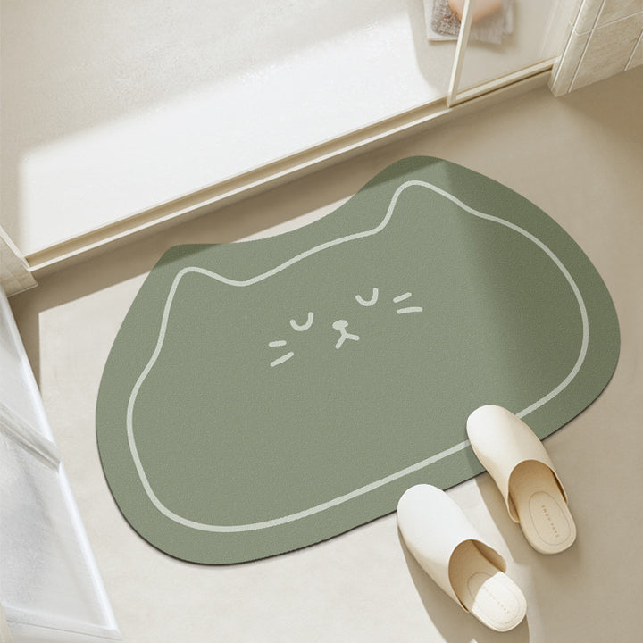 Cat-Shaped Bath Mat