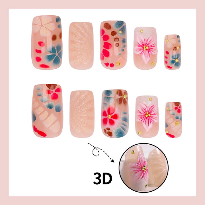 Artificial nail set with elegant floral design Kalsten