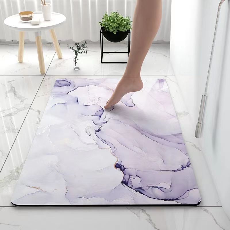 Abstract Marble Design Bath Mat