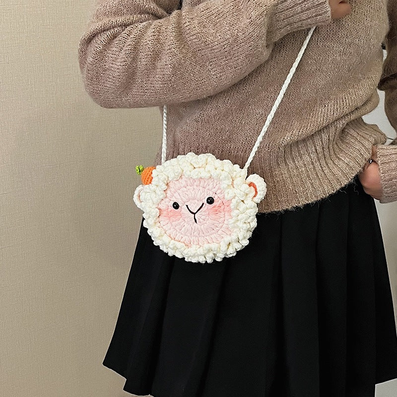Cute Sheep-Themed Crochet Mini Bag