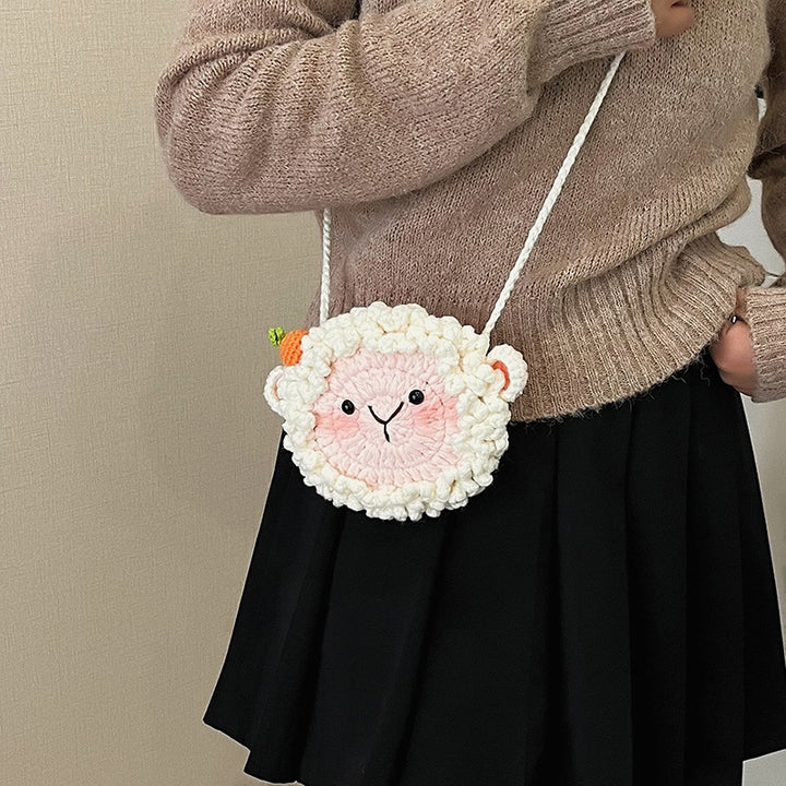 Cute Sheep-Themed Crochet Mini Bag