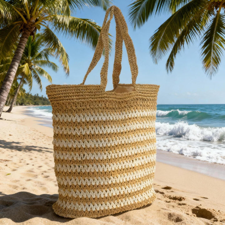 Braided beach bag with breathable structure Kalsten