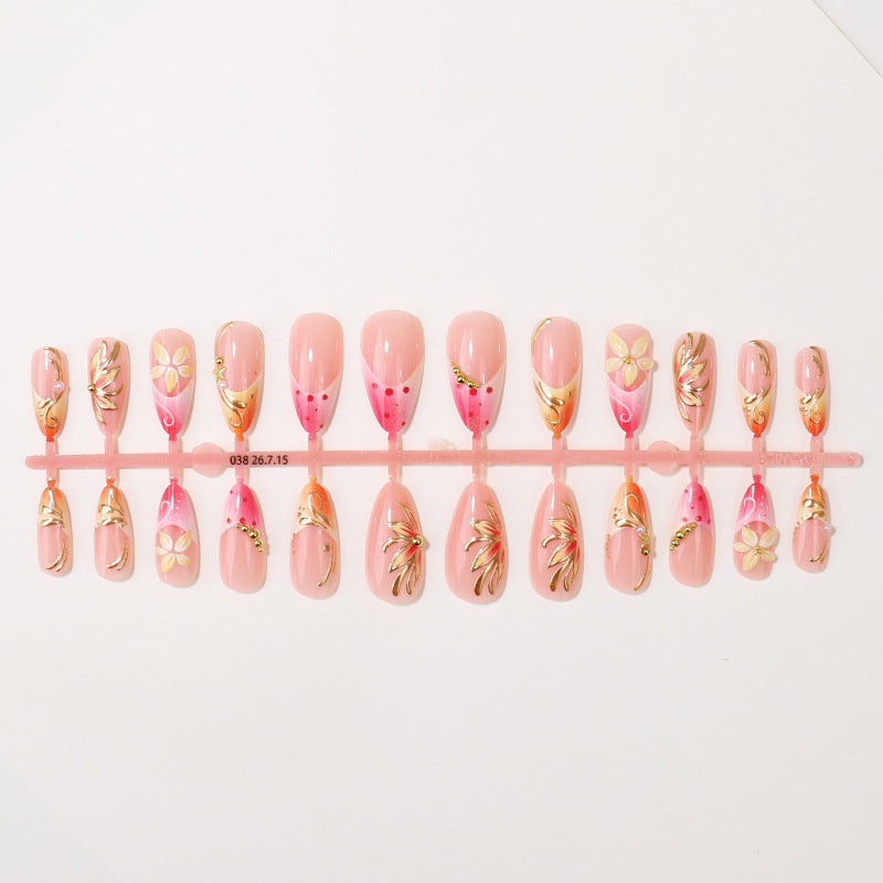Premium Floral Design Press-On Nail Set Kalsten