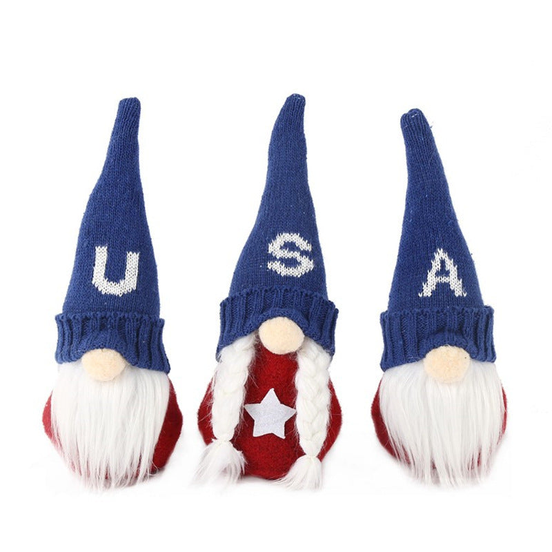 Decorative Patriotic Gnome Figurines Kalsten