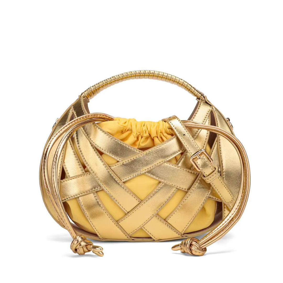 Sculpted Woven Crossbody Shoulder Bag Kalsten