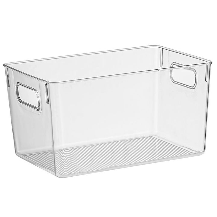 Storage box with handles and non-slip bottom