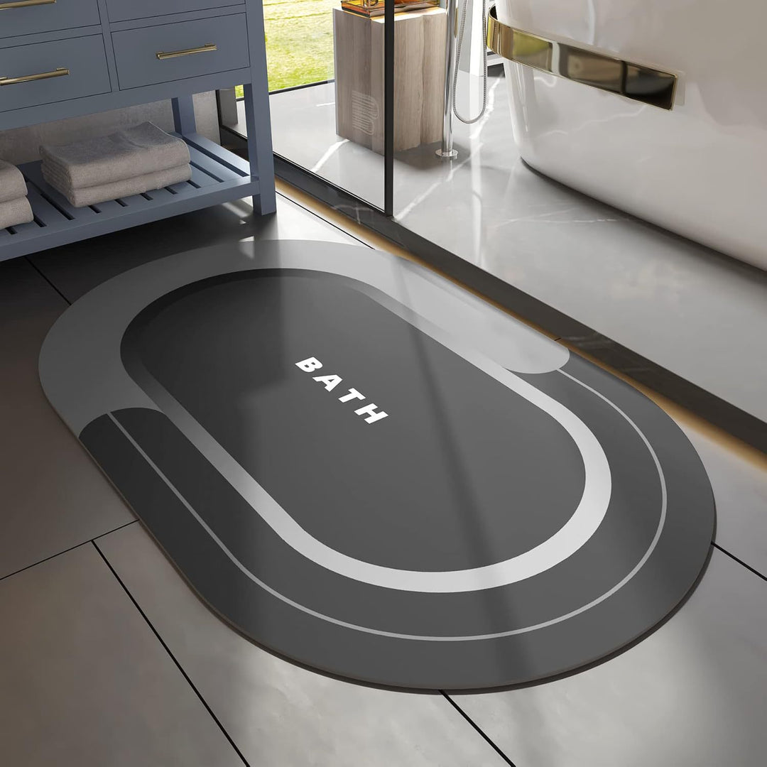 Modern Rectangular Non-Slip Bath Mat Kalsten