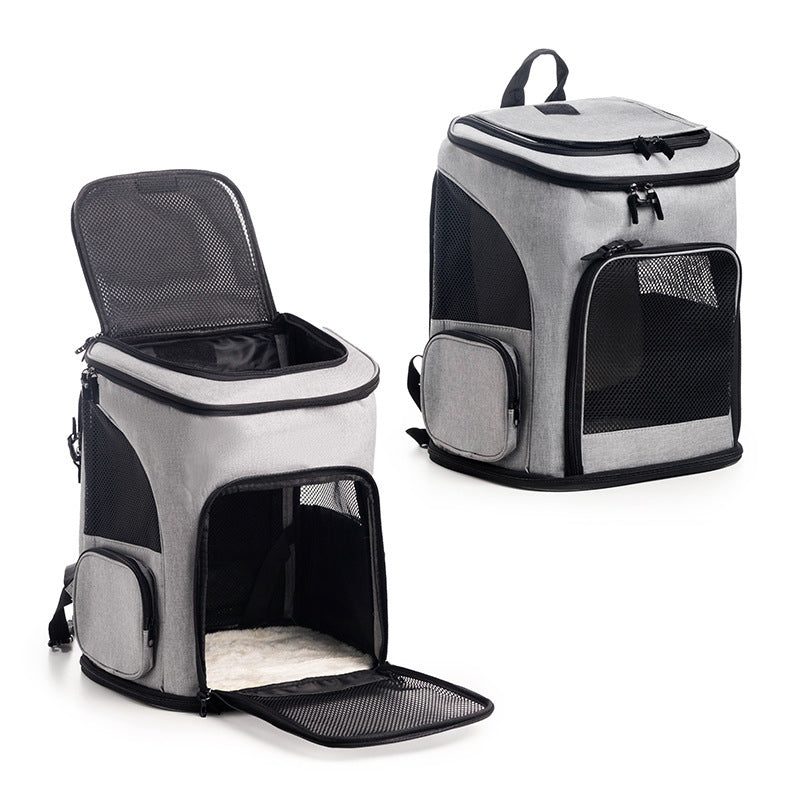 Portable Pet Backpack with Breathable Mesh Inserts Kalsten