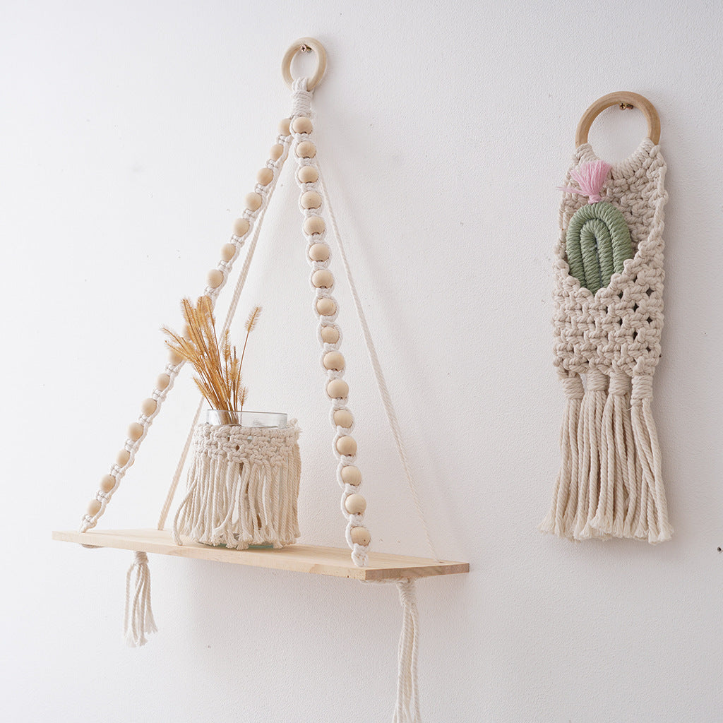 Macramé Wooden Shelf Kalsten