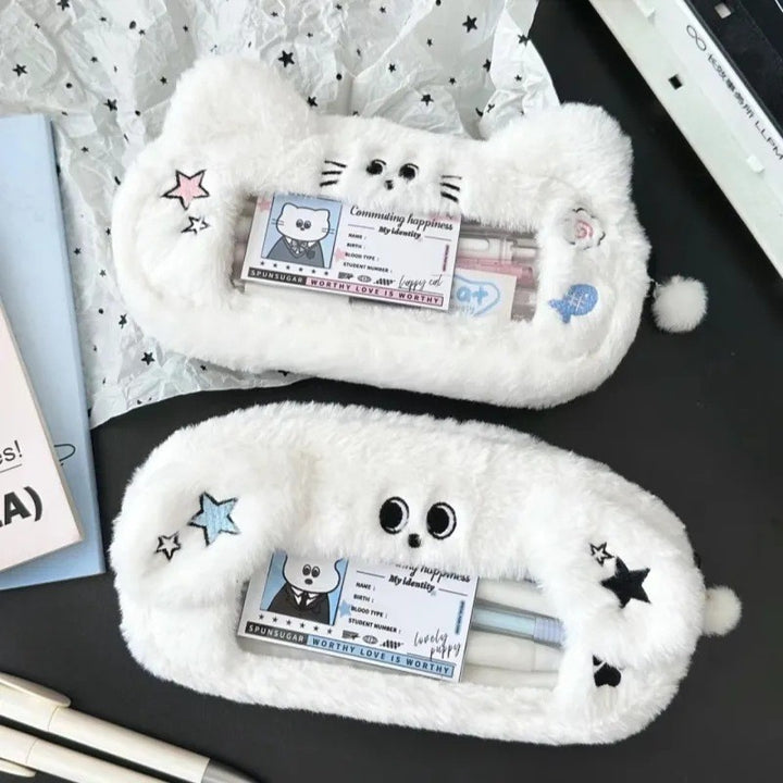 Cute Cat Plush Storage Pouch