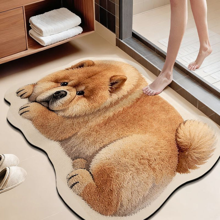 Cat-Themed Plush Bath Rug Kalsten