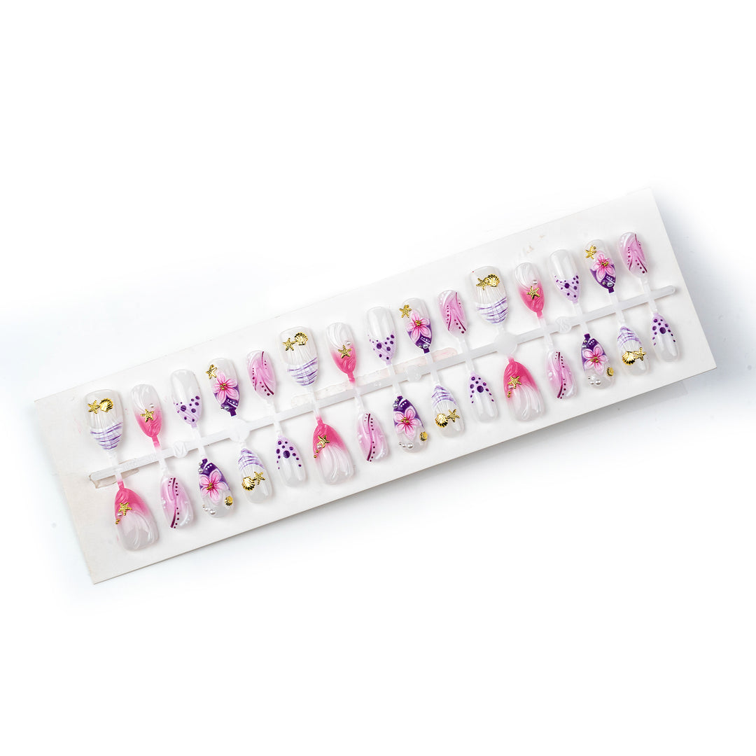Floral Art Press-On Nails