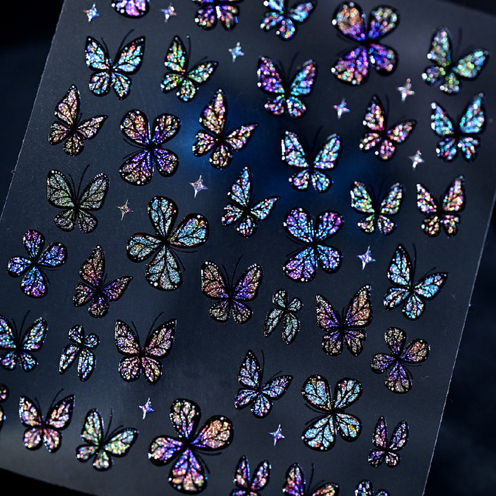Glittering Butterfly Nail Art Stickers