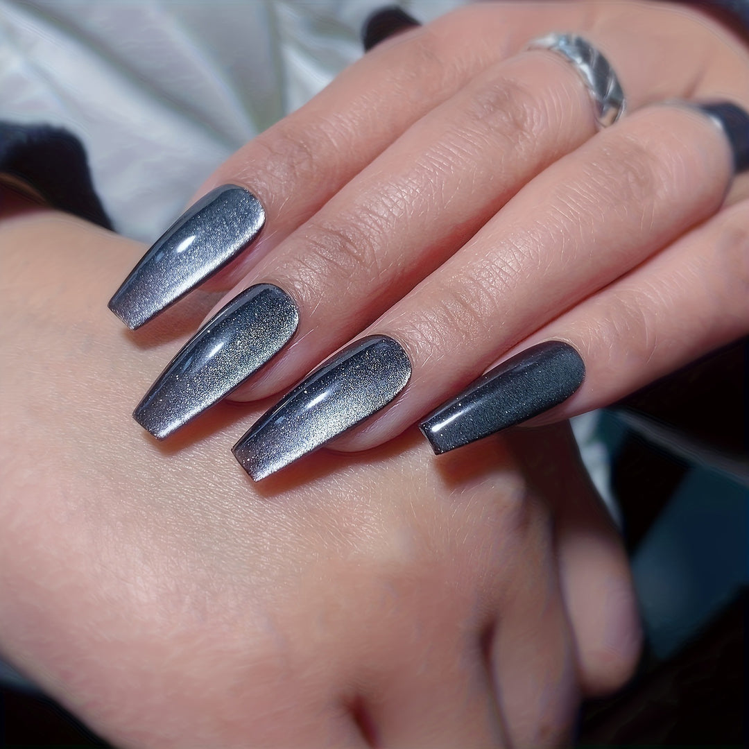 Long Coffin Shaped Press-On Nails