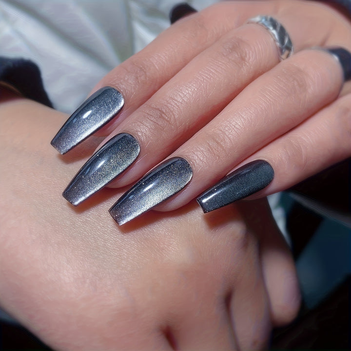 Long Coffin Shaped Press-On Nails