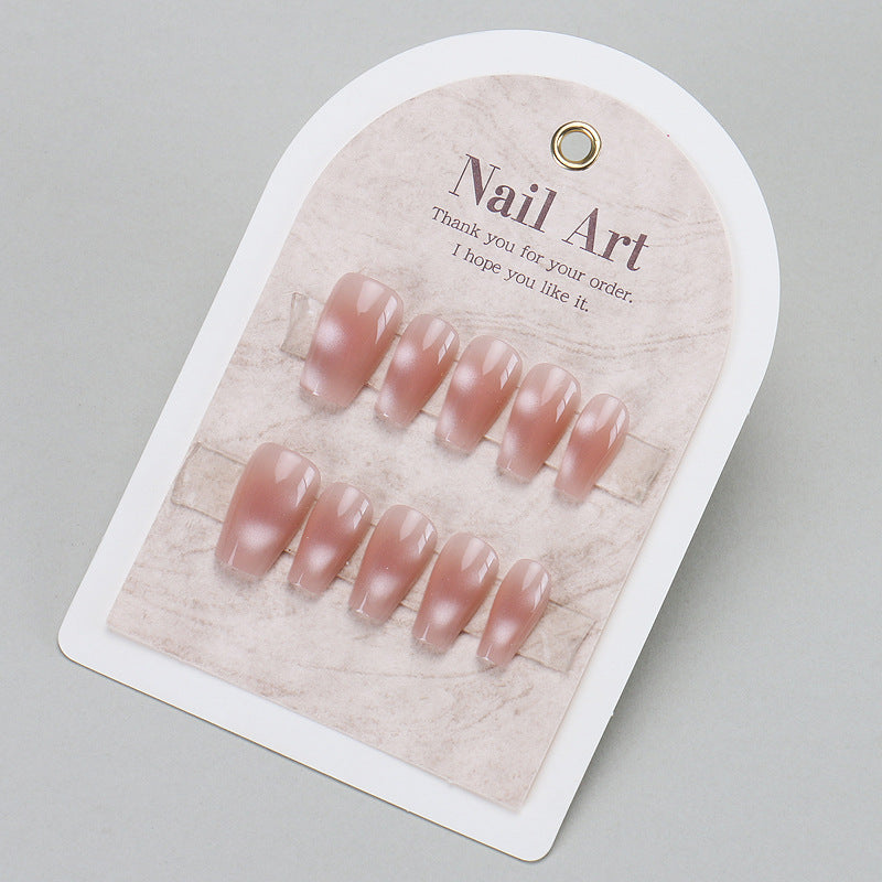 Stylish Press-On Nail Set with Elegant Glitter Accents Kalsten