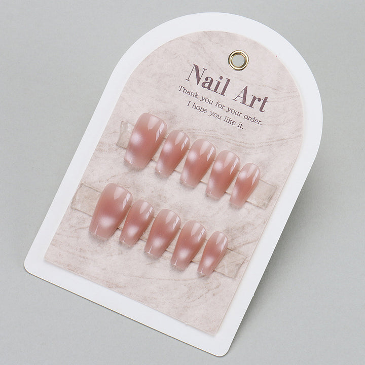 Stylish Press-On Nail Set with Elegant Glitter Accents Kalsten