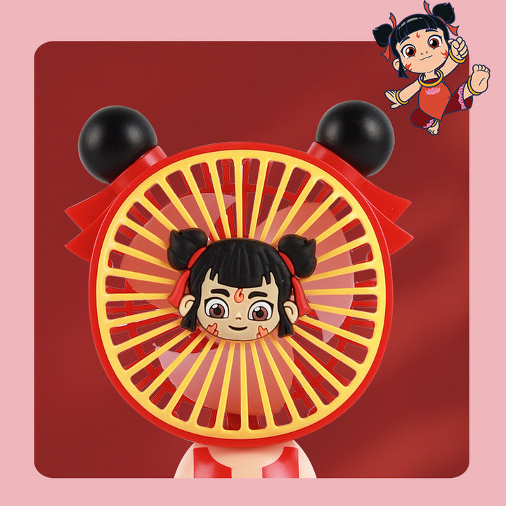 Ladies Portable Hand Fan with Cute Character Design Kalsten