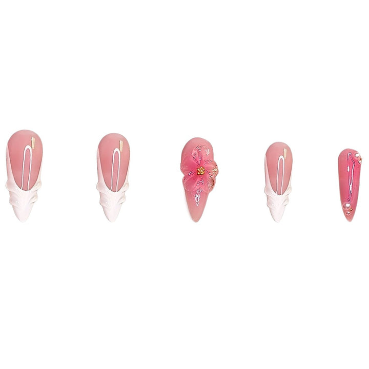 Decorative Floral Press-On Nail Set Kalsten