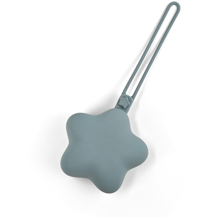 Soft-Touch Silicone Star-Shaped Mini Pouch Keychain with Elastic Loop