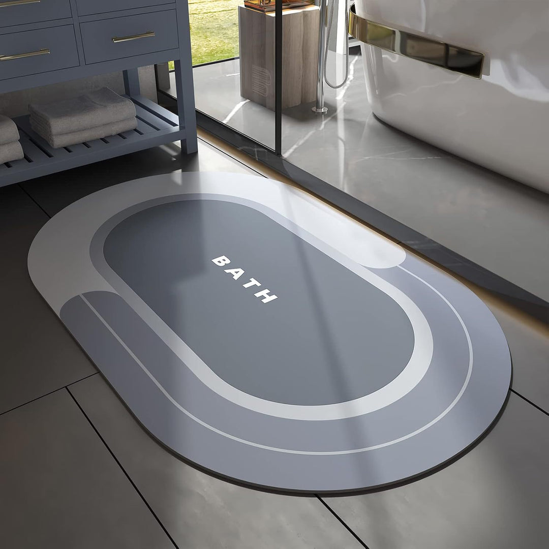 Modern Rectangular Non-Slip Bath Mat Kalsten