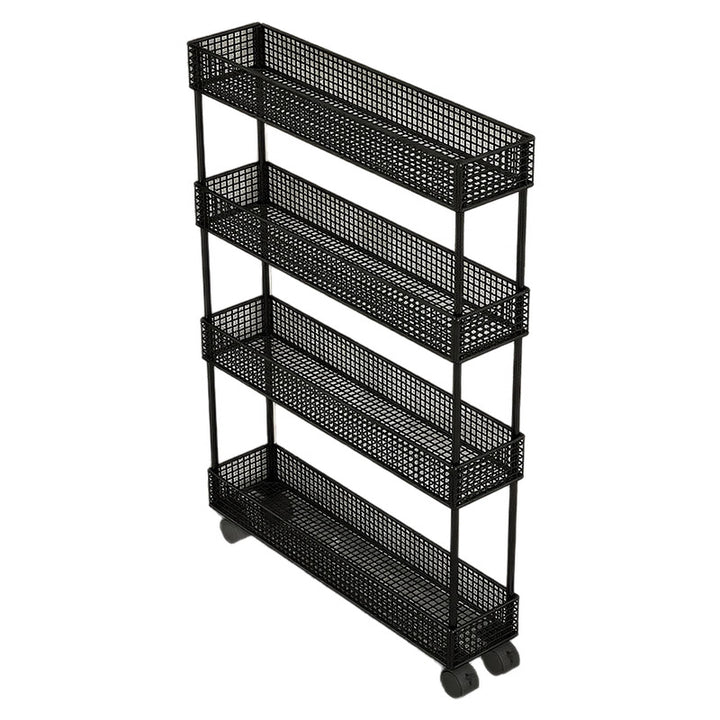 Slim Narrow Pull-Out Mesh Storage Organizer for Cabinet and Door Gap