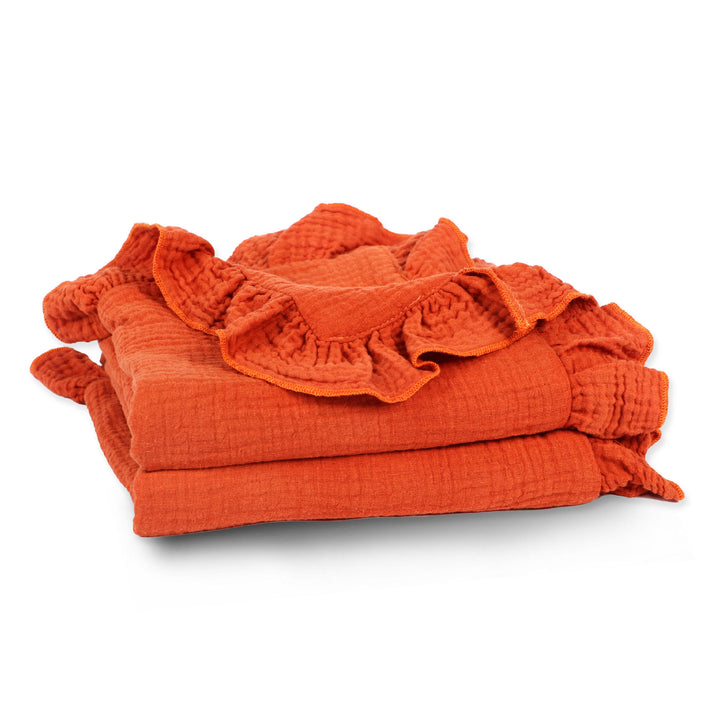 Soft Muslin Blanket with Ruffled Edges kalsten