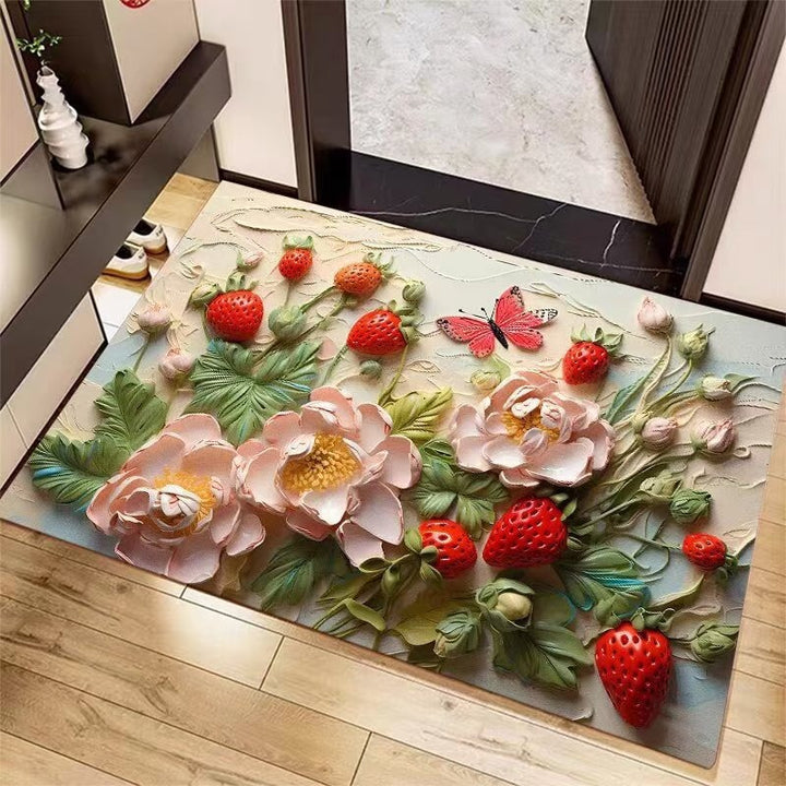 Elegant Floral Pattern Area Mat