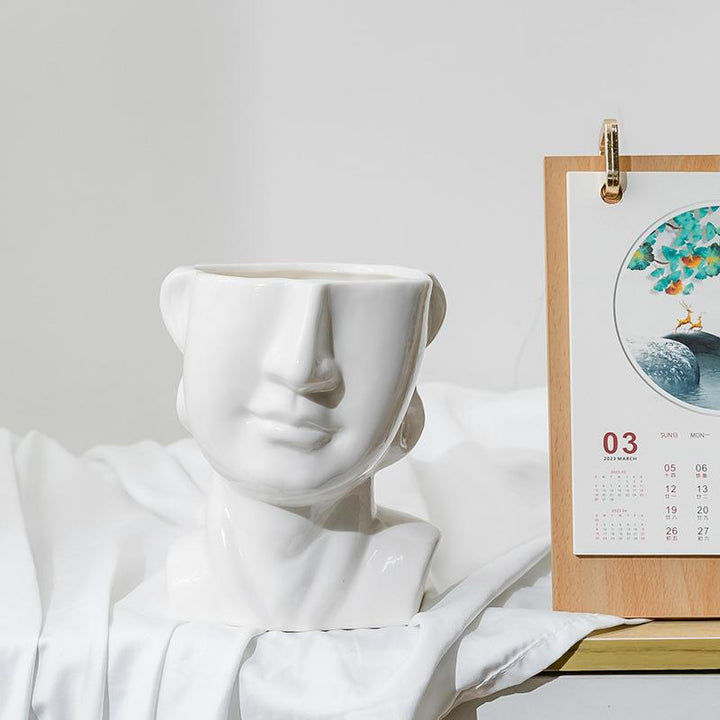 Artistic Face-Shaped Planter