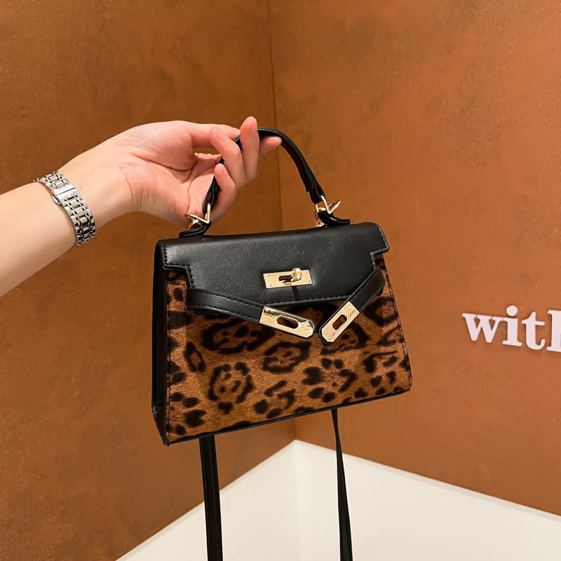 Animal Print Structured Handbag