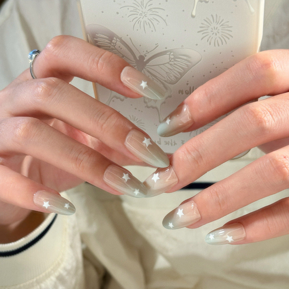 Decorative Gemstone and Floral Press-On Nails Kalsten